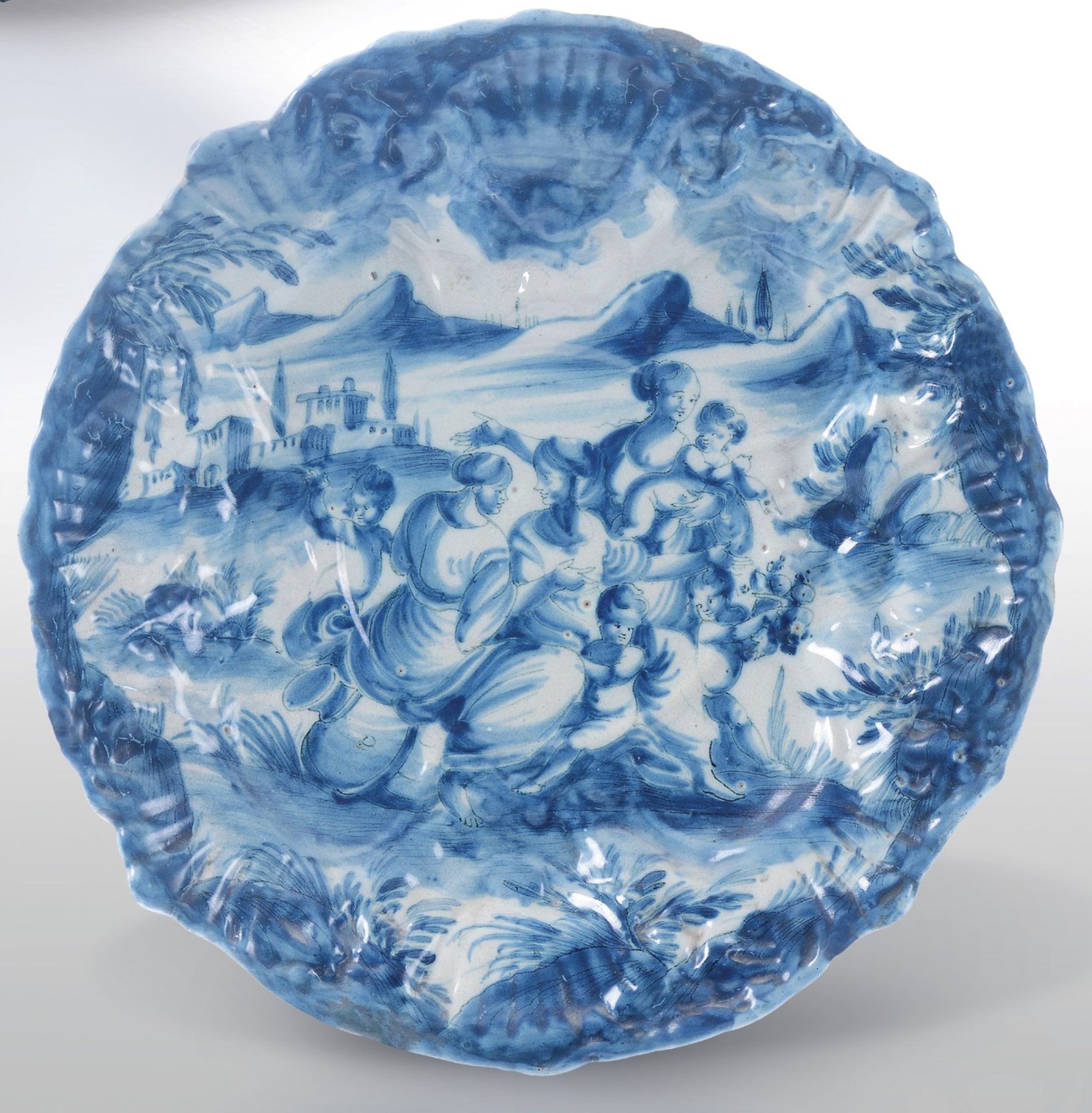 Grande piatto Savona, prima metà del XVIII secolo, - Maiolica a gran fuoco in [...]