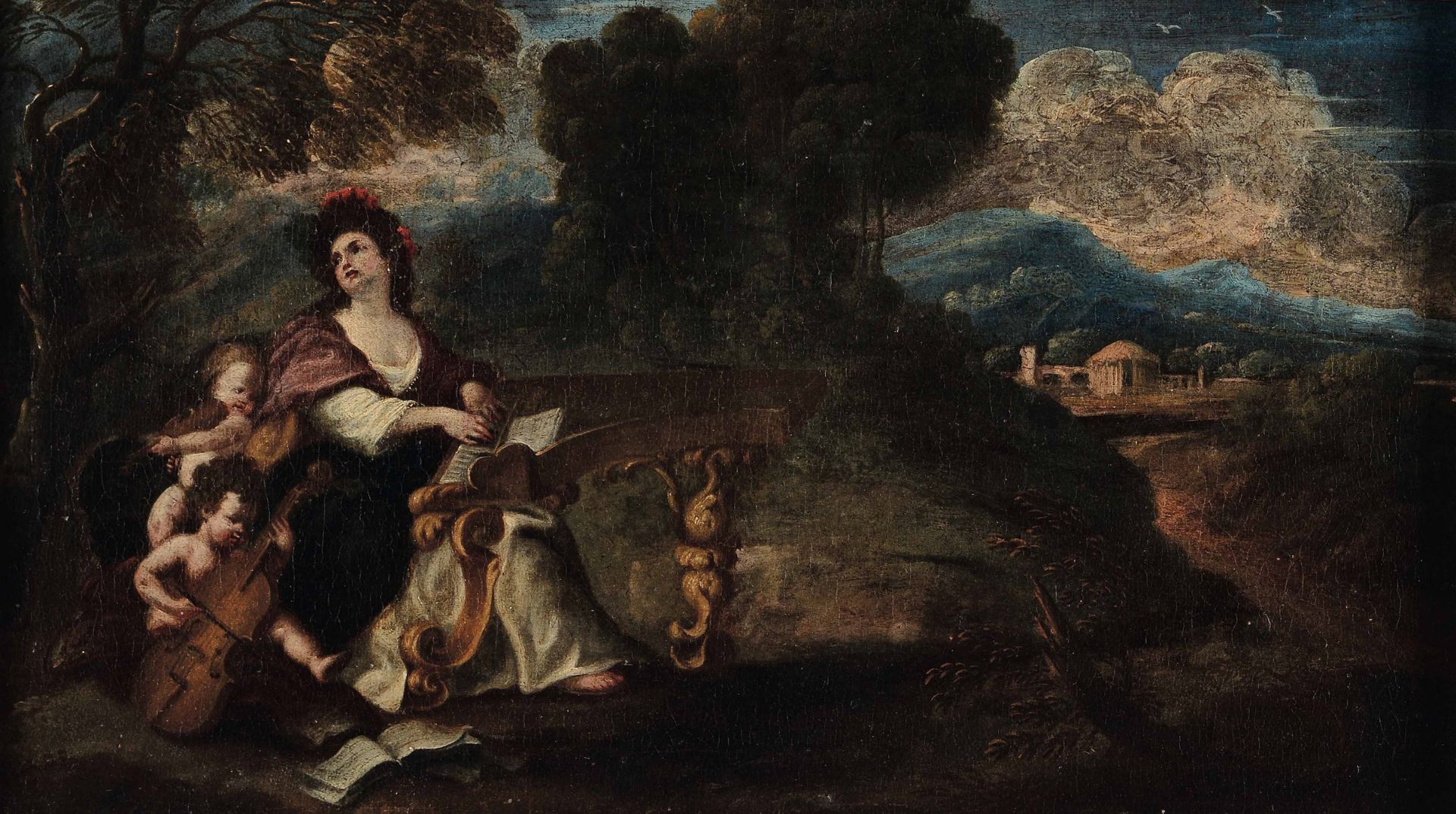 Domenico Piola (Genova 1627-1703), Allegorie della Geometria e della Musica - coppia [...] - Bild 3 aus 4