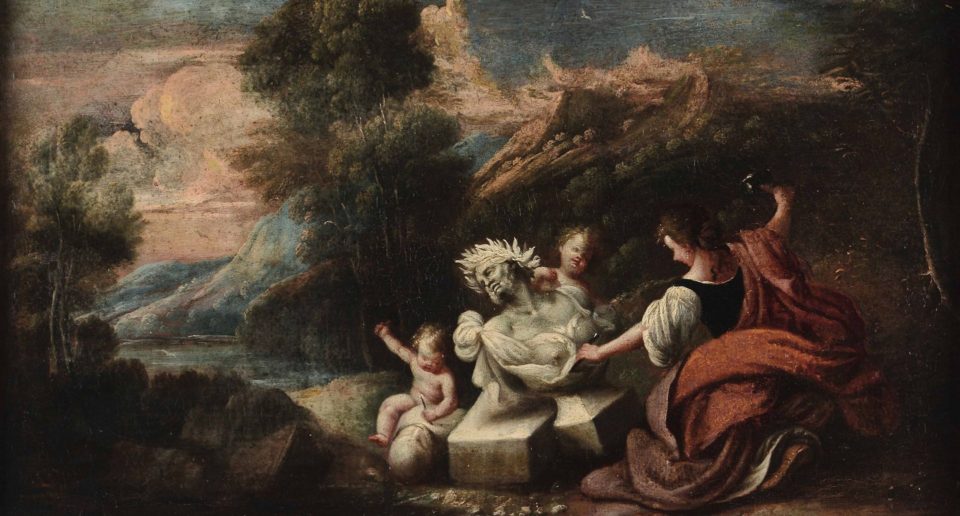 Domenico Piola (Genova 1627-1703), Allegorie della Pittura e della Scultura - coppia [...] - Bild 3 aus 4