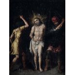 Scuola italiana del XVII secolo, La flagellazione di Cristo - olio su rame, cm 31x24 -