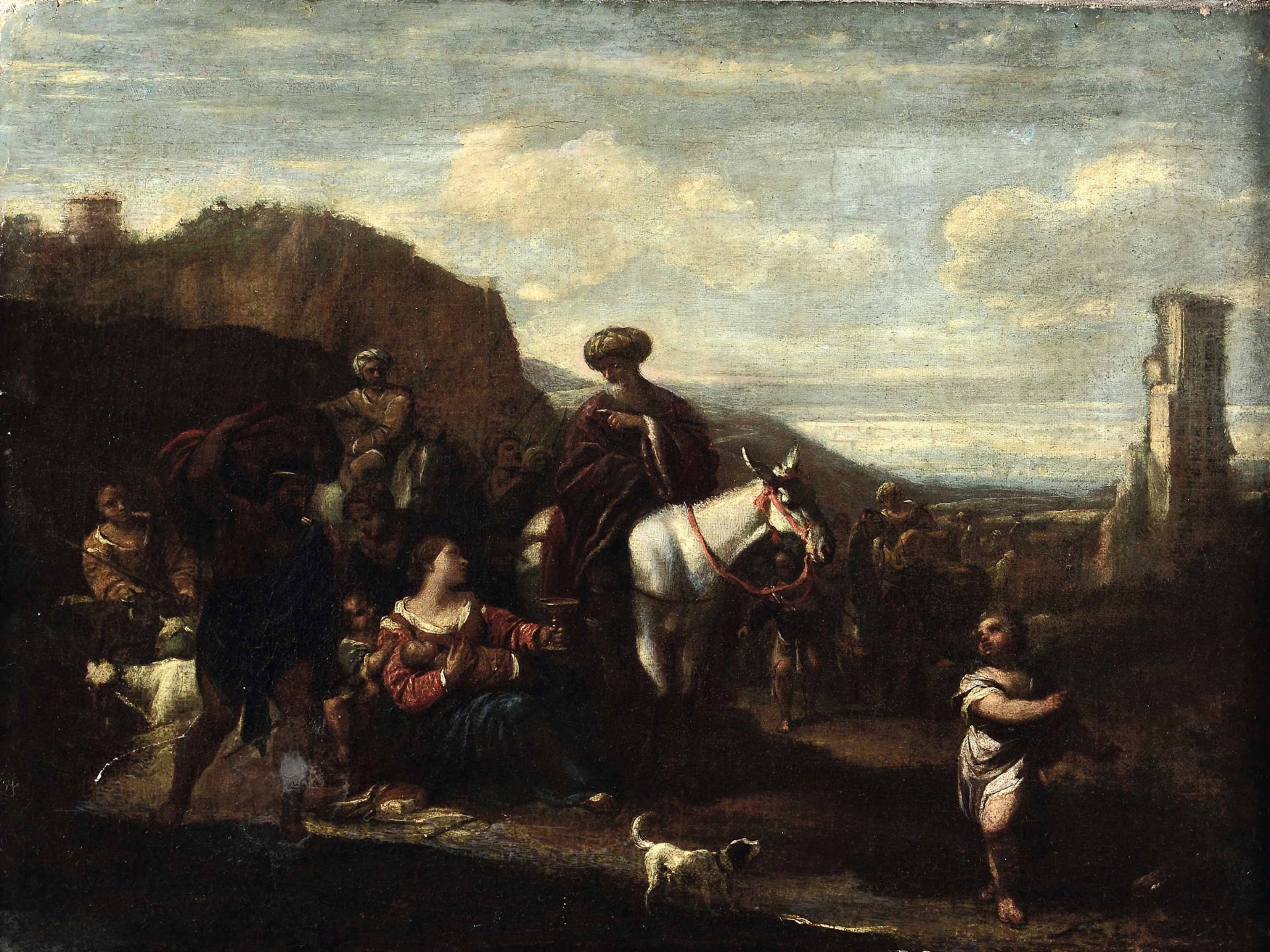 Pier Francesco Mola (Coldrerio 1612 - Roma 1666), attribuito a, Esodo del popolo [...]