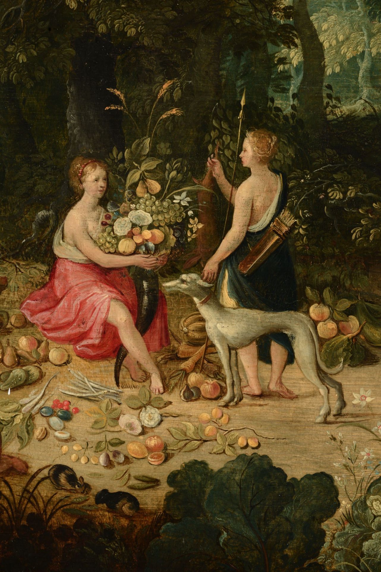 Ferdinand Van Kessel (Anversa 1648 - Madrid 1696), Diana e Cerere - olio su tavola, [...] - Bild 2 aus 11