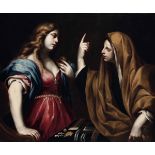 Andrea Vaccaro (Napoli, 1604 - 1670), Marta e Maddalena - olio su tela, cm 103x126, [...]