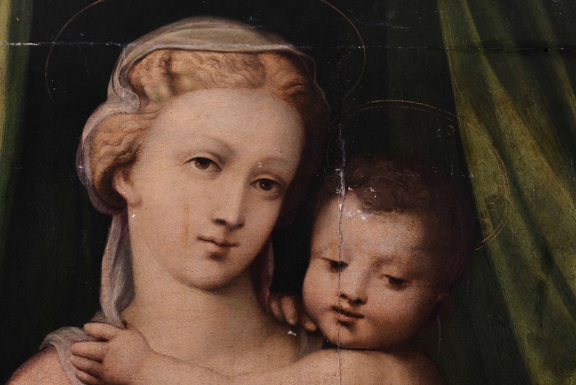 Scuola emiliana del XVI secolo, Madonna con Bambino - olio su tavola, cm 76x60,5 - - Bild 2 aus 3