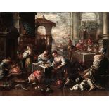 Leandro Bassano (Bassano del Grappa 1557 - Venezia 1622), attribuito a, La cena del [...]