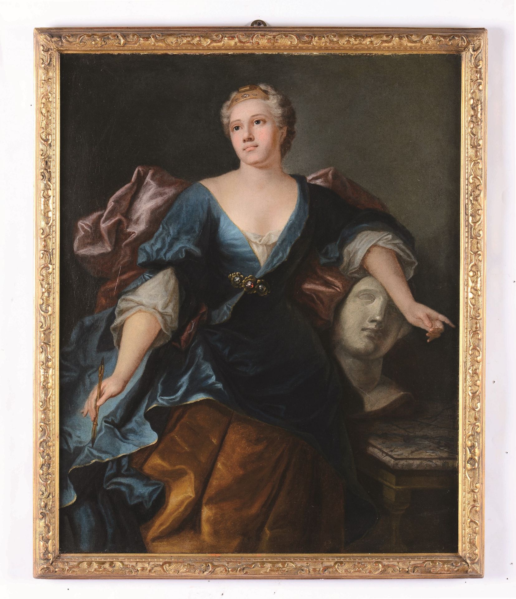 Charles-André van Loo (Nizza 1705 - Parigi 1765), ambito di, Musa dell'Arte - olio [...]