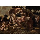 Scuola italiana del XVII secolo, Il ratto di Europa - olio su tela, cm 122x175 -