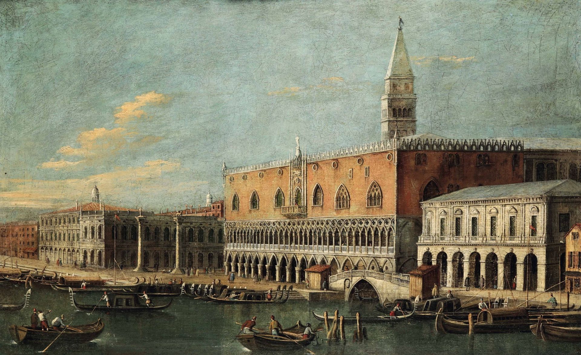 Luca Carlevarijs (Udine 1663 - Venezia 1730), attribuito a, Veduta di Venezia con [...]