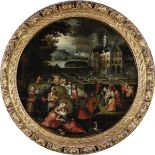 Artista fiammingo della fine del XVI secolo, Trattenimento in un giardino - olio su [...]