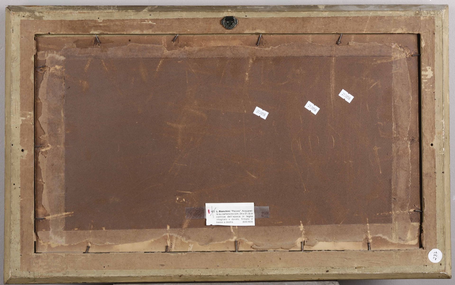 L.Bianchini, Pecore - pastello su carta, cm 23,5x52,5, firmato in basso a destra - - Bild 2 aus 2