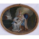 Scuola Veneta e scuola napoletana, XVIII-XIX secolo, - due dipinti su vetro, cm [...]