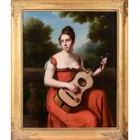 L.P. Julie Volpeliere (circa 1785 - 1842), Ritratto di gentildonna che suona una [...]