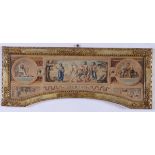 Scuola neoclassica, Soggetto mitologico - acquerello su carta, cm 15x47 - 200 -