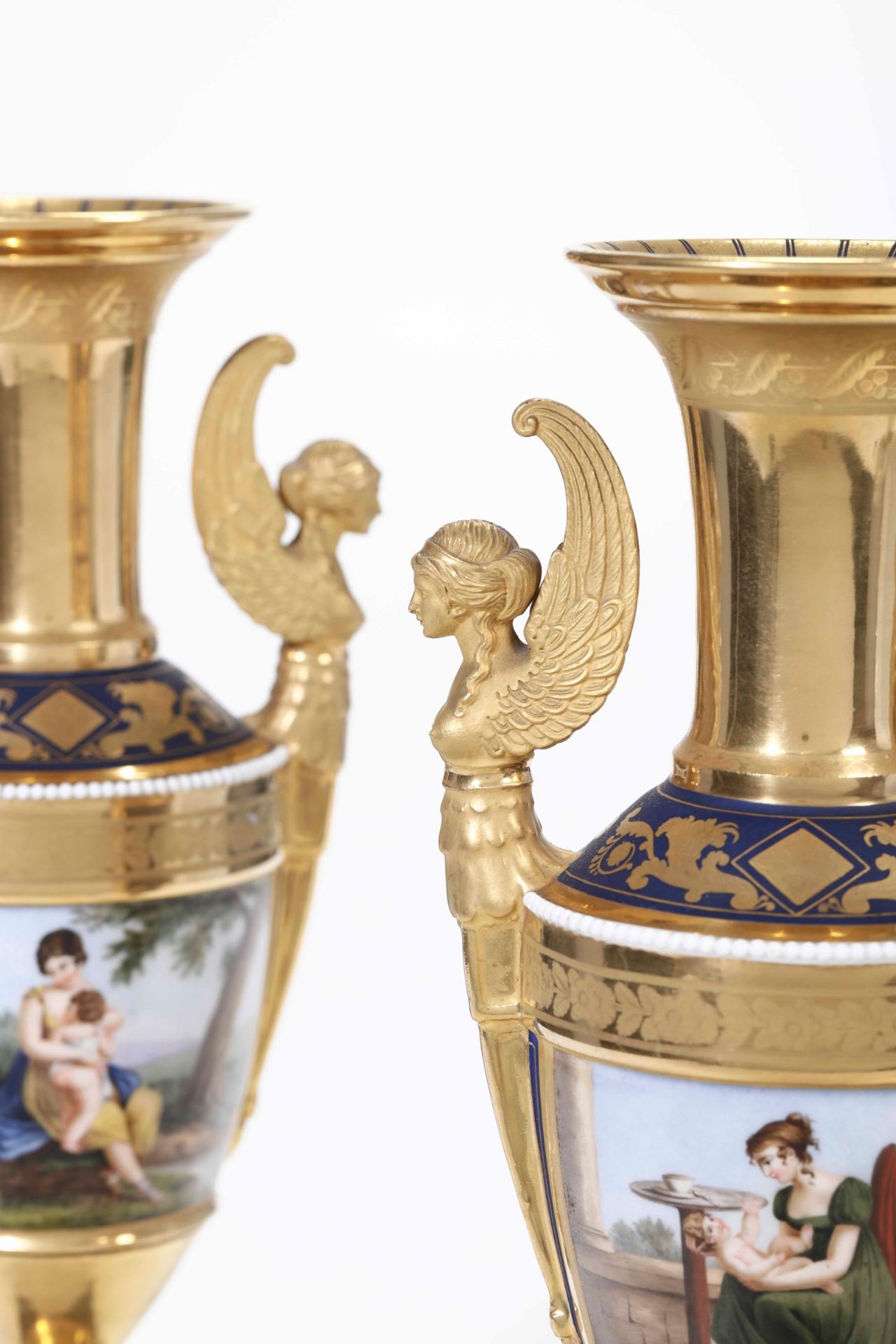 Coppia di vasi “fuseaux” Parigi, probabilmente Manifattura Lemaire, Caron & [...] - Bild 4 aus 4