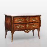 Commode Régence lastronato a marqueterie, Francia XVIII secolo, - fronte e fianchi [...]