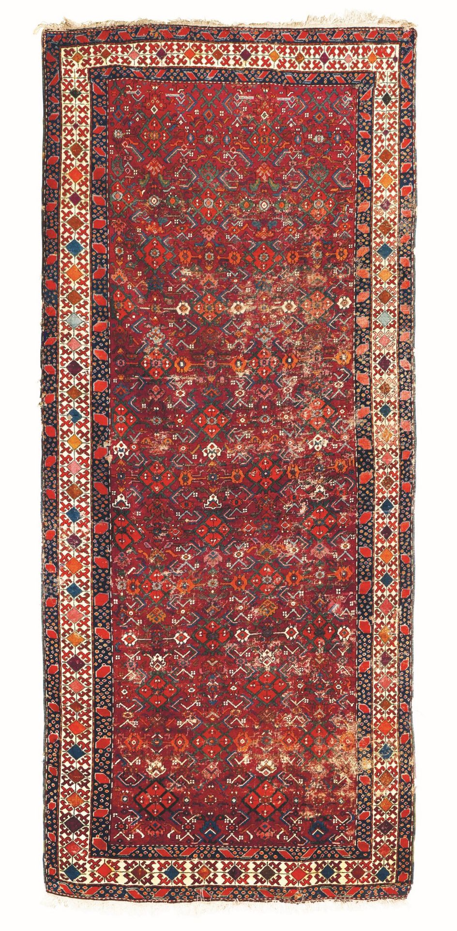 Kelley Malayer, Persia XX secolo, - campo rosso con decoro herati, cm 475x214 -