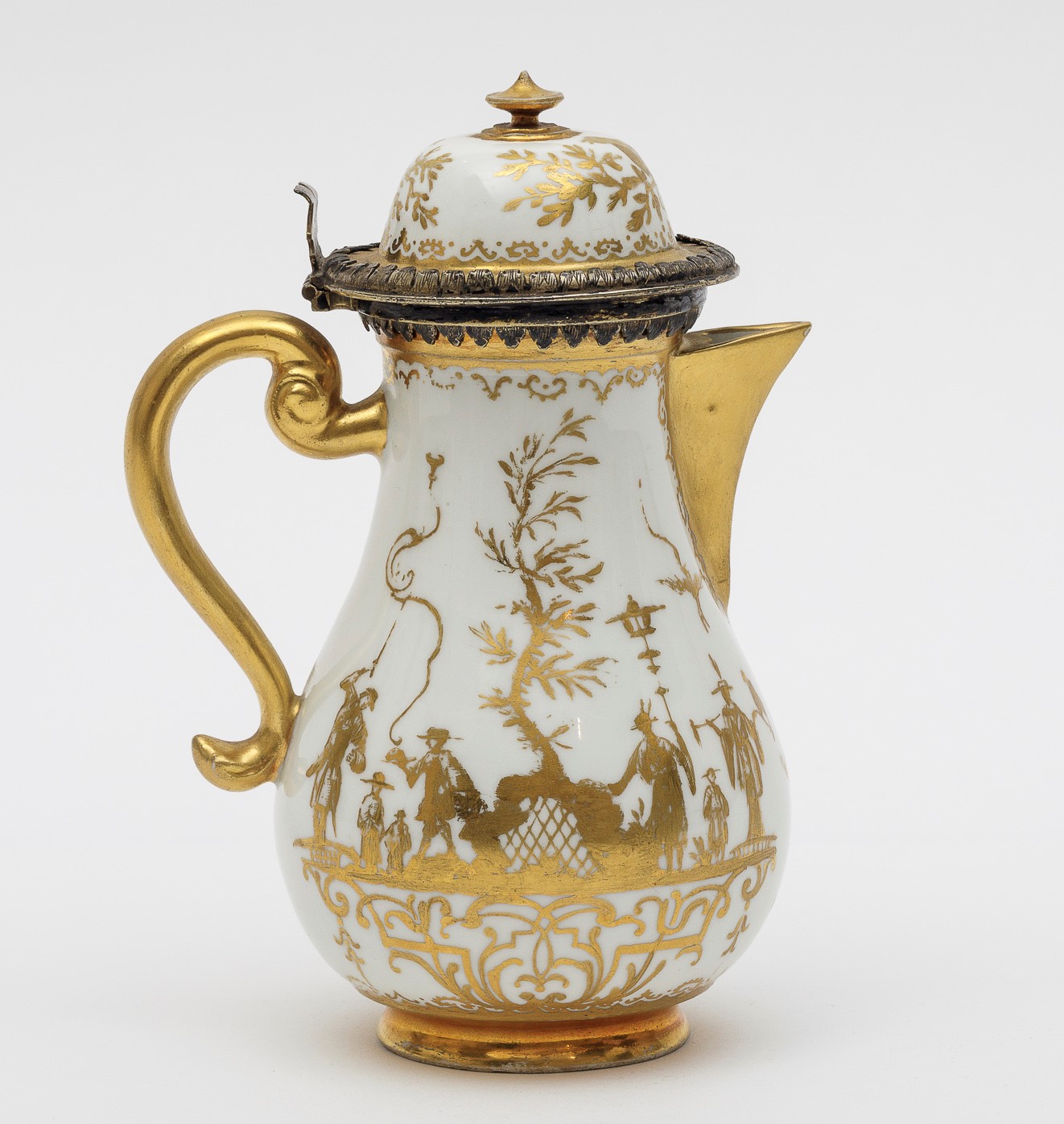 Caffettiera Meissen, 1720 circa (porcellana) Augsburg, Bottega dei Seuter, 1725 circa [...] - Image 5 of 6