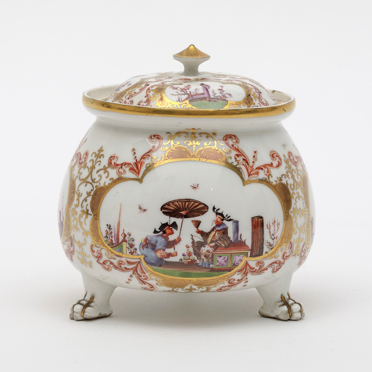 Raro contenitore per panna Meissen, 1723-1725 circa , - Porcellana. Marca: assente; [...] - Image 2 of 4