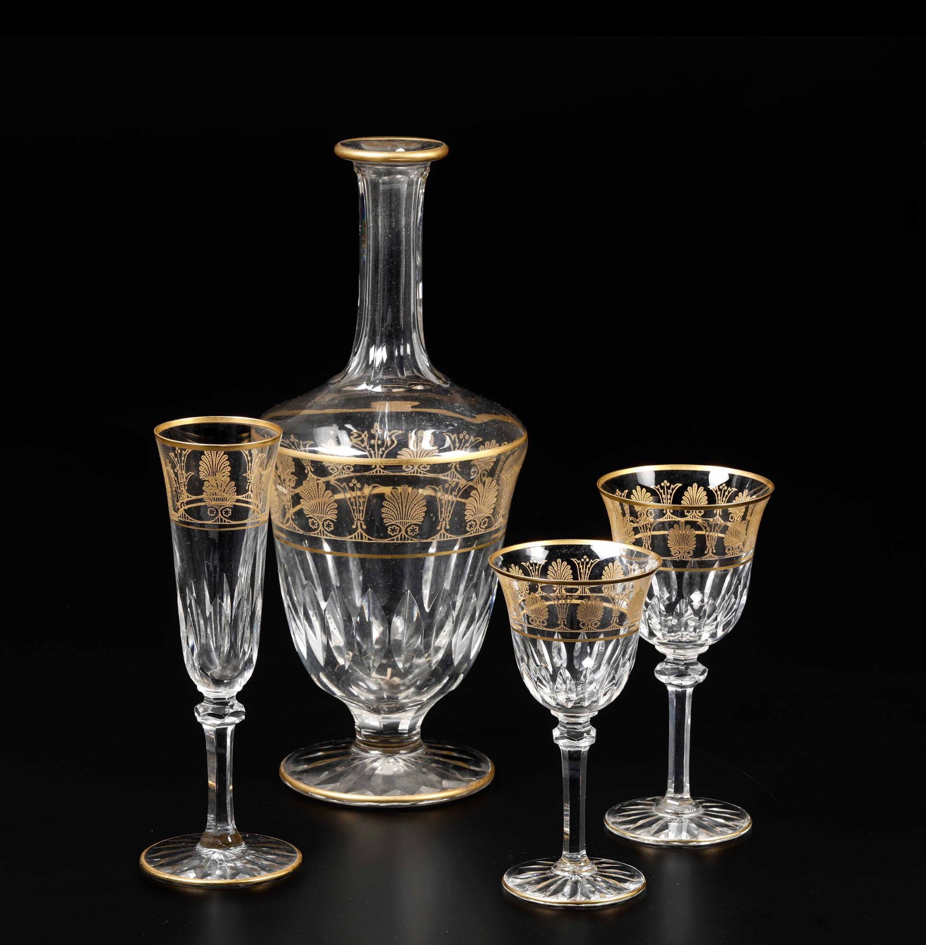Raro servizio di bicchieri Francia, manifattura Saint Louis, XX secolo, - Cristallo. [...]