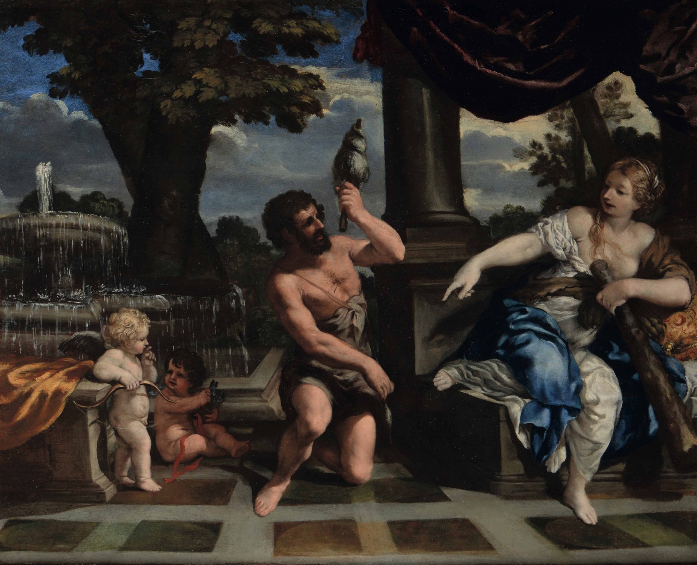 Pietro Berrettini detto Pietro da Cortona (Cortona 1596 - Roma 1669), Ercole e Onfale [...]