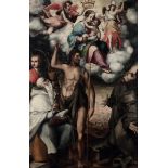 Scuola dell'Italia centrale di fine XVI secolo, Madonna con Bambino e santi - olio su [...]