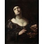 Scuola lombarda del XVII secolo, Morte di Porzia - olio su tela, cm 97x74,5 -