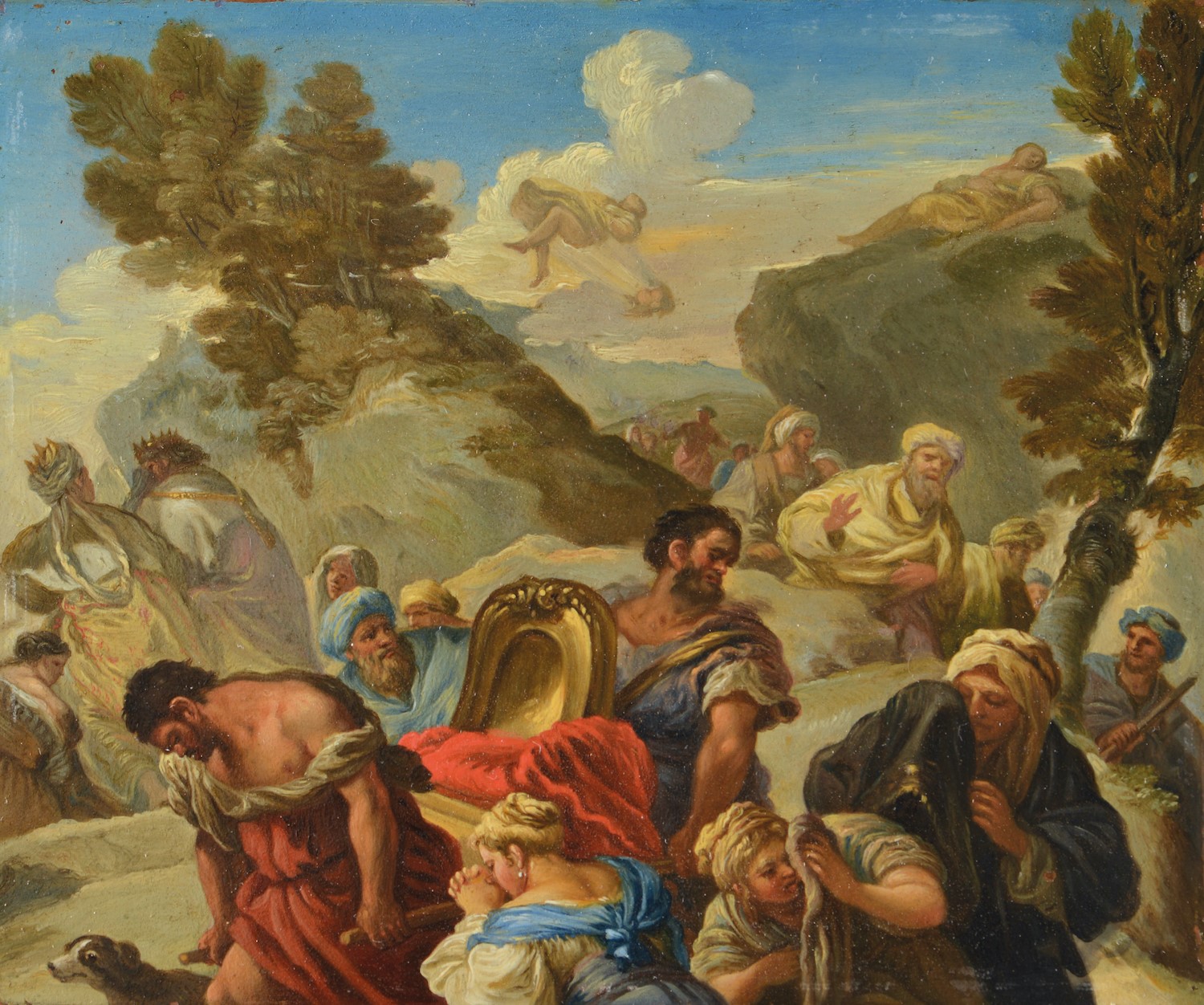 Luca Giordano (Napoli 1634-1705), attribuito a, Psiche abbandonata sulla in cima alla [...]