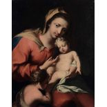 Jacopo Amigoni (Venezia 1682 - Madrid 1752), cerchia di, Madonna col Bambino e San [...]