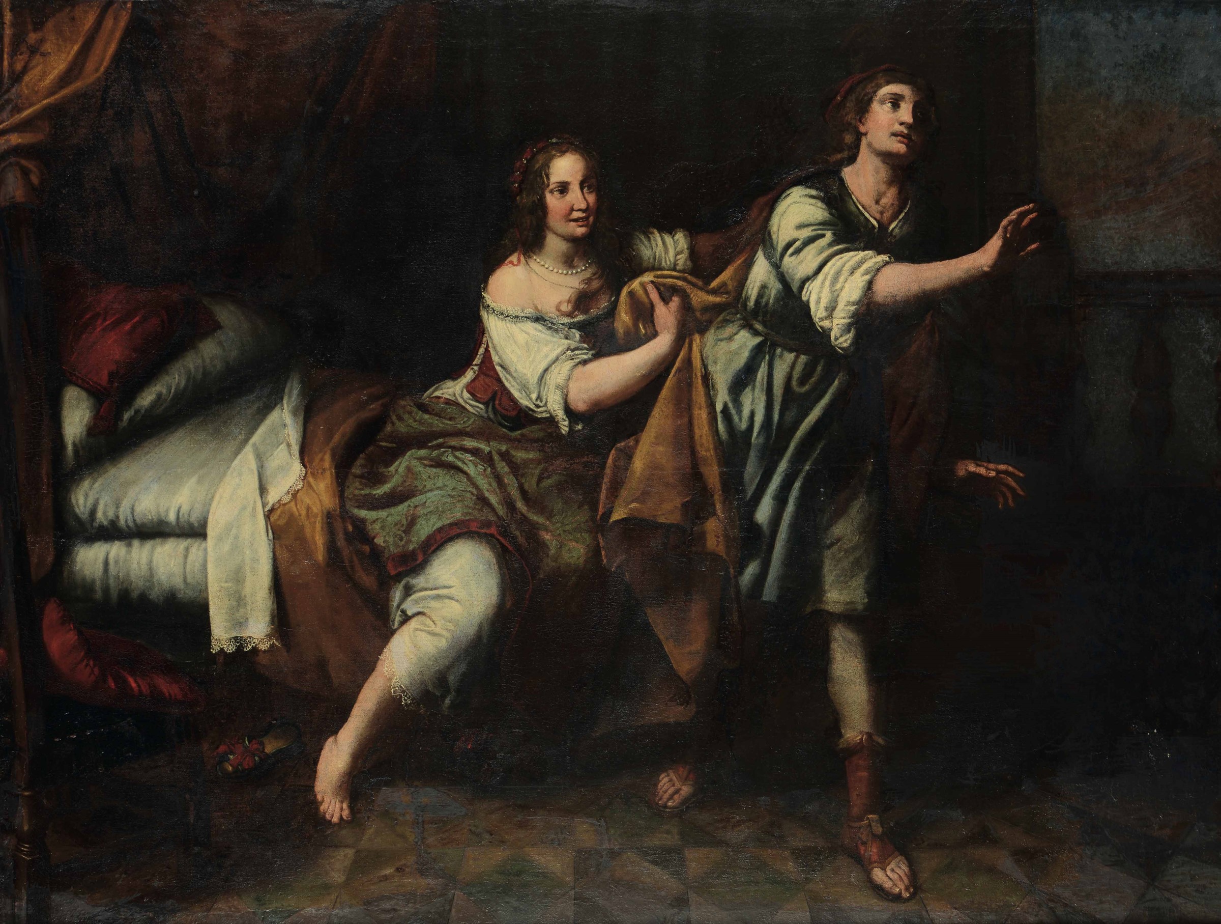 Domenico Fiasella (Sarzana 1589-1669), bottega di, Giuseppe e la moglie di Putifarre [...]