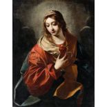 Scuola italiana della fine del XVII secolo, Madonna Addolorata - olio su tela, cm 94x73 -