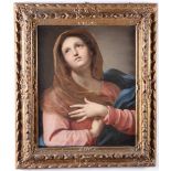 Scuola emiliana del XVIII secolo, Madonna orante - olio su tela, cm 69x57 -