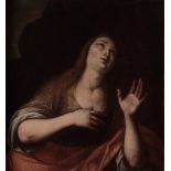 Scuola lombarda del XVII secolo, Maddalena penitente - olio su tela, cm 75,5x69 -