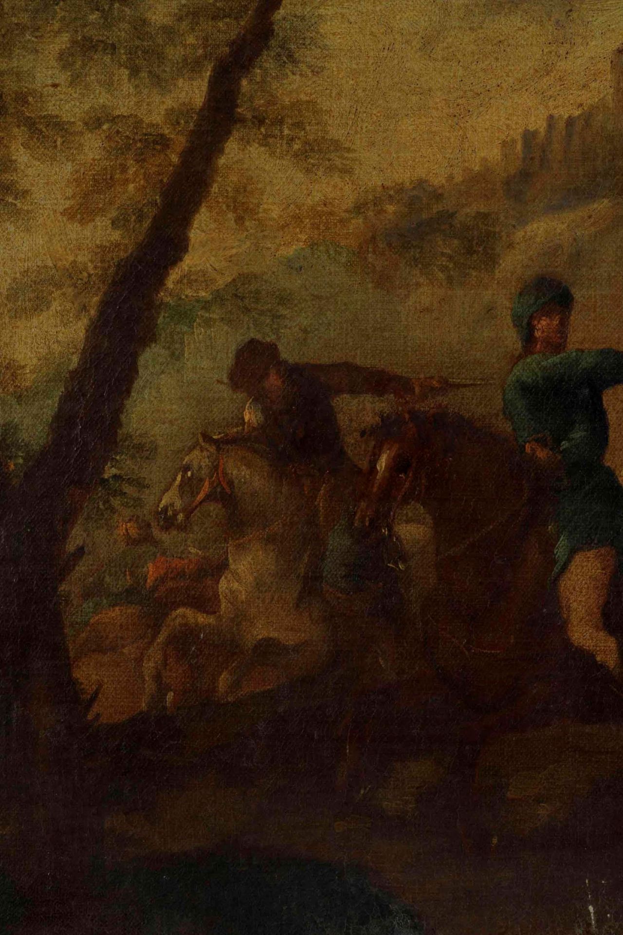 Scuola italiana del XVIII secolo, Battaglia - olio su tela, cm 75x120 - - Bild 3 aus 5