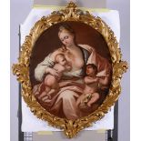 Scuola napoletana del XVIII secolo, Madonna col Bambino e San Giovannino - olio su [...]