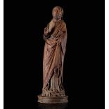 A wood St Thomas, Italy, early 1300s - altezza cm 73. L'elegantissima e raccolta [...]