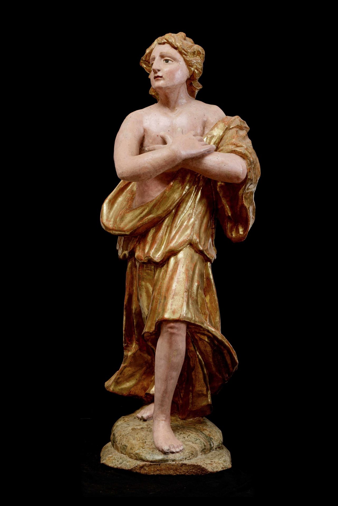 A wooden sculpture, Central Italy, 16-1700s - cm 120 (restauri alla policromia) - - Image 2 of 2