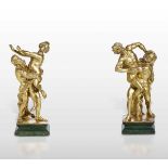 Two gilt wood sculptures, Rome, 1600s - altezza cm 49 circa -