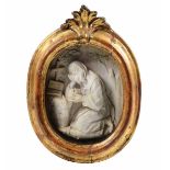 A marble relief of Saint Anthony, Italy, 1700s - cm 15x12 -