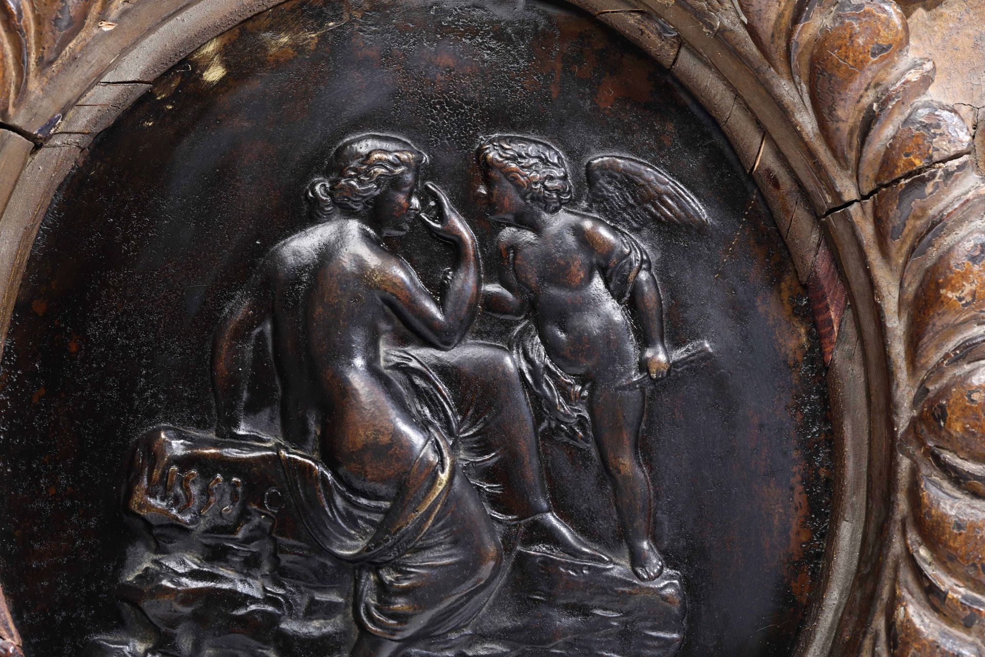 A bronze plaque, attr. D. Van Tetroder, Rome, 1553 - cm 27x25,5, cornice cm 54x50 [...] - Image 2 of 3