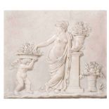 A terracotta allegory, Italy, 17-1800s - cm 11,8x12,3 -