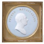 A biscuit portrait of P. Metastasio, Italy, 18-1900s - diametro cm 15 -