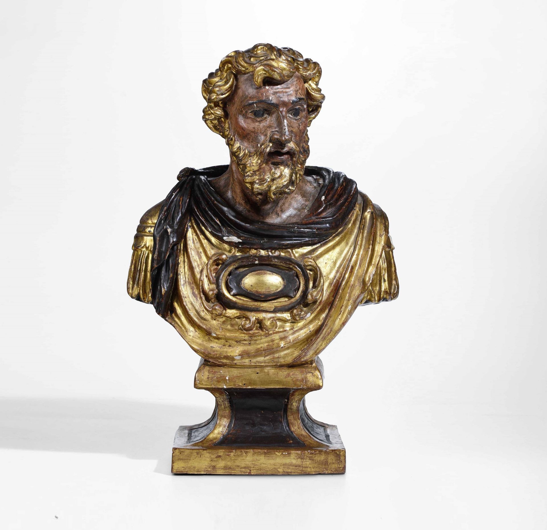 A wooden Saint, Rome (?), early 1600s - cm 63x44 -