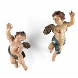 Two wooden angels, Central Italy, 16-1700s - cm 67 circa -
