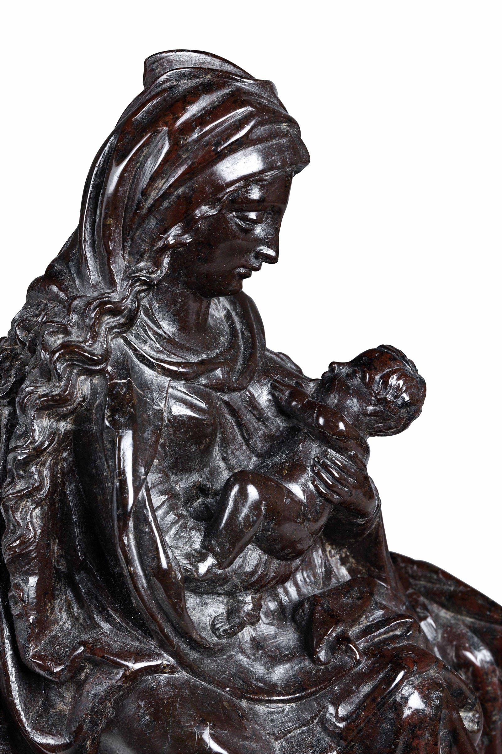 A jasper sculpture, Flanders, Central Europe, 1400s - Altezza cm 38. La composizione, [...] - Image 3 of 4