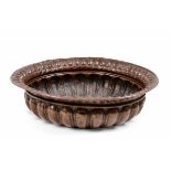 A copper basin, 16-1700s - cm 10x34 -