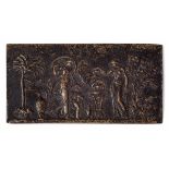 A bronze plaque, beyond the Alps, 1600s - cm 12,5x6 -