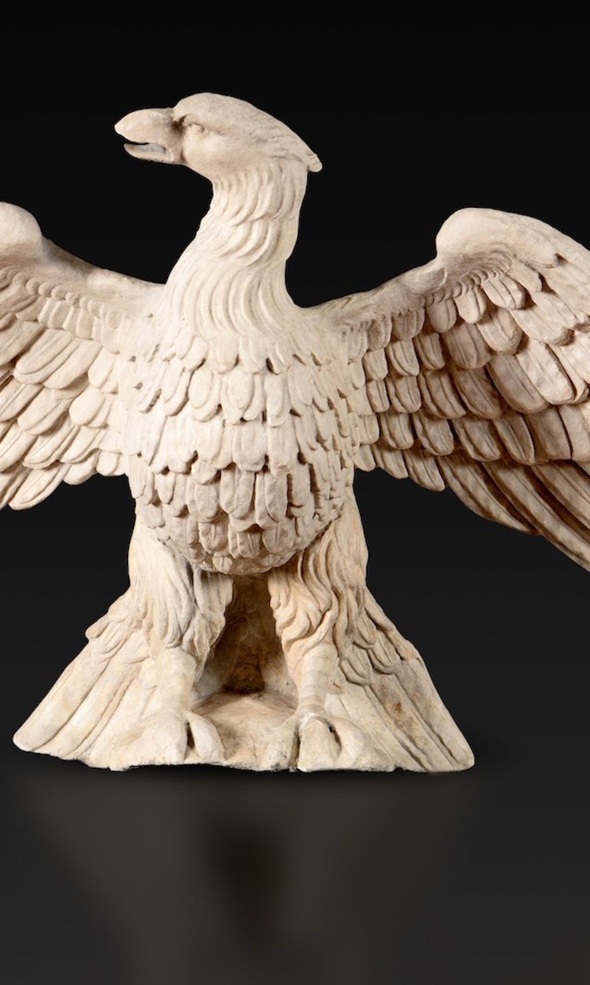 A marble Roman eagle, Italy, 1600s - 118x32x69cm - - Bild 11 aus 11