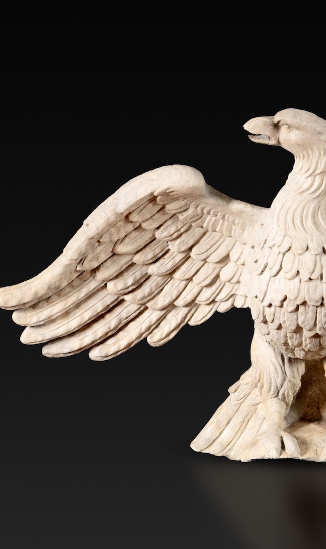 A marble Roman eagle, Italy, 1600s - 118x32x69cm - - Bild 10 aus 11