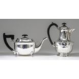 A George V Silver Oval Tea Pot and Hot Water Pot, both by Viners Ltd, Sheffield 1931, the tea pot