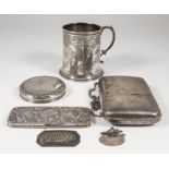 A Victorian Silver Christening Mug, and mixed silverware, the mug by The Goldsmiths Alliance Ltd,